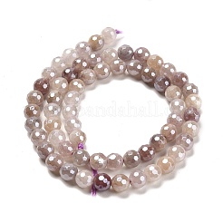 Electroplated Natural Violet Strawberry Quartz Round Beads Strands&nbsp;G-L598-A06-02