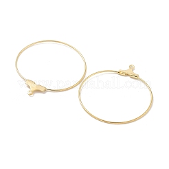 Brass Hoop Earring Findings&nbsp;KK-H503-30G