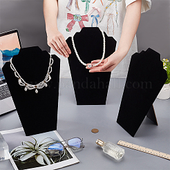 Velvet with Paperboard Necklace Bust Display Stands&nbsp;NDIS-WH0017-05A