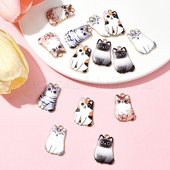 14Pcs 5 Styles Alloy Enamel Pendants&nbsp;ENAM-FS0001-95