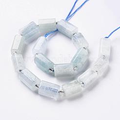 Natural Aquamarine Beads Strands&nbsp;X-G-S345-8x11-005