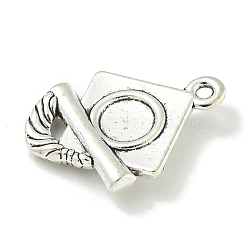 Tibetan Style Alloy Pendant Cabochon Settings&nbsp;TIBE-I026-6010AS
