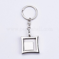 Mini Alloy Photo Frame Keychain&nbsp;KEYC-WH0004-05P