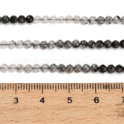 Natural Tourmalinated Quartz Beads Strands&nbsp;GG-CBA9722-A04-3mm