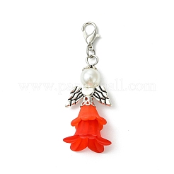 7Pcs Flower Angel Acrylic Pendant Decorations&nbsp;HJEW-JM03783