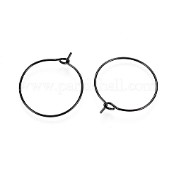 Ion Plating(IP) 316L Surgical Stainless Steel Hoop Earring Findings&nbsp;LS-STAS-D164-02B-A