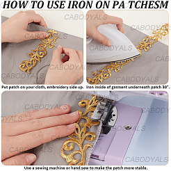 Polyester Embroidery Cloth Iron on/Sew on Patches&nbsp;PATC-WH20001-25A