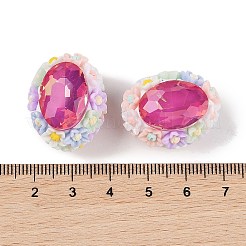 Handmade Luminous Polymer Clay Rhinestone Beads&nbsp;CLAY-H003-05E