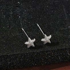 Brass Stud Earrings for Women&nbsp;EJEW-F403-03P