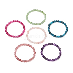 6Pcs Natural Quartz Beaded Stretch Bracelets for Women Men&nbsp;BJEW-JB12965