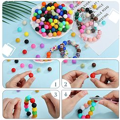 20Pcs Round Silicone Focal Beads&nbsp;SIL-SZ0003-20A