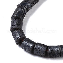 Frosted Natural Lava Rock Beads Strands&nbsp;G-E618-02B