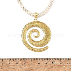 304 Stainless Steel Vortex Pendant Twisted Nylon Cord Necklaces for Women&nbsp;NJEW-JN06453