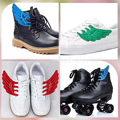 3 Pairs 3 Colors Cloth with Felt Shoe Decorations&nbsp;DIY-GF0011-45A