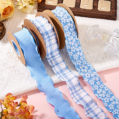 3 Rolls 3 Styles Wrinkle Polyester Ribbon&nbsp;OCOR-TA0002-99A