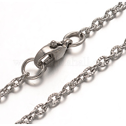 304 Stainless Steel Cable Chain Necklaces&nbsp;NJEW-L398-01