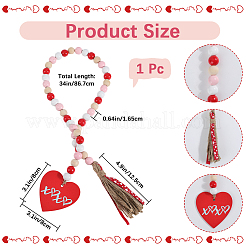 Wooden Beads Pendant Decorations&nbsp;AJEW-WH20020-109A