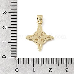 Brass Micro Pave Clear Cubic Zirconia Pendants&nbsp;KK-E799-06D-G