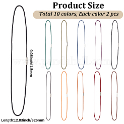 20Pcs 10 Colors Round Nylon Notebook Elastic Bands&nbsp;OCOR-GF0006-52