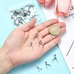 30Pcs 3 Styles 304 Stainless Steel Ice Pick Pinch Bails&nbsp;STAS-YW0001-92