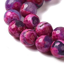 Dyed & Heated Natural Fire Crackle Agate Beads Strands&nbsp;G-P539-C01-04