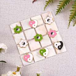 24Pcs 6 Style Rack Plating Light Gold Alloy Enamel Pendants&nbsp;ENAM-SZ0002-09