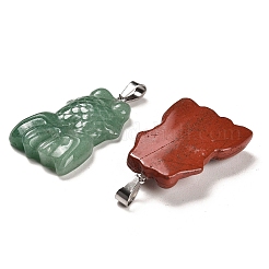 Natural & Synthetic Mixed Gemstone Pendants&nbsp;G-M424-09P