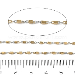 Two Tone 304 Stainless Steel Cuboid Link Chains&nbsp;CHS-G050-02GP