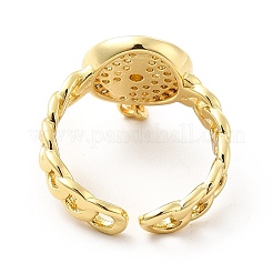 Clear Cubic Zirconia Watch with Heart Charm Open Cuff Ring&nbsp;KK-H439-04G
