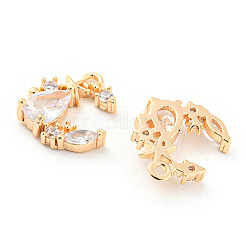 Brass Micro Pave Cubic Zirconia Charms&nbsp;KK-E090-29G