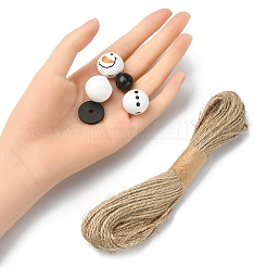 DIY Christmas Snowman Pendant Decoration Making Kit&nbsp;DIY-YW0007-37