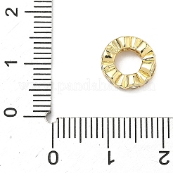 Brass Micro Pave Cubic Zirconia European Beads&nbsp;KK-P345-03G