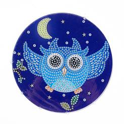 DIY Diamond Painting Hanging Woven Net/Web with Feather Pendant Kits&nbsp;DIY-I084-07