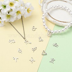 12Pcs 12 Styles 304 Stainless Steel Constellation Pendants&nbsp;STAS-FS0002-34