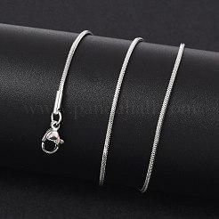 Tarnish Resistant 304 Stainless Steel Snake Chain Necklace Making&nbsp;STAS-P045-18P