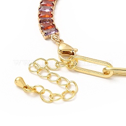 Cubic Zirconia Tennis Bracelet&nbsp;BJEW-A132-17G-01