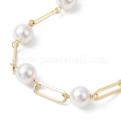 Brass Paperclip Chain Bracelets&nbsp;NJEW-JB12202