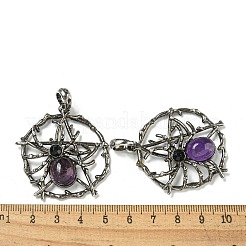 Natural Amethyst Pendants&nbsp;G-P547-05AS-06