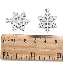 Snowflake Alloy Enamel Pendants&nbsp;X-ENAM-R041-34