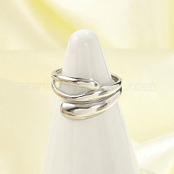 304 Stainless Steel Cuff Rings for Women&nbsp;RJEW-G338-21P