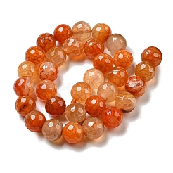 Faceted Natural Agate Beads Strands&nbsp;G-F447-12mm-F
