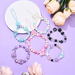 50G 5 Colors Acrylic Pearly Lustre Beads&nbsp;OACR-YW0002-62