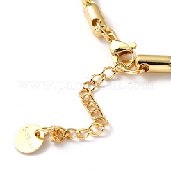 Brass Enamel Evil Eye Charm Bracelets&nbsp;BJEW-L652-21-G