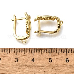 Rack Plating Brass Hoop Earring Findings&nbsp;EJEW-H143-06G