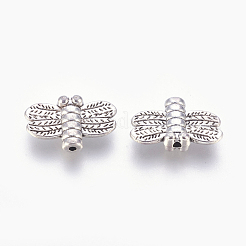 Tibetan Style Alloy Dragonfly Beads&nbsp;X-TIBEP-GC191-AS-NR