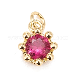 Brass Inlaid Clear Cubic Zirconia Charms&nbsp;KK-A161-34G