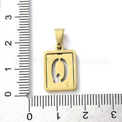 304 Stainless Steel Alphabet Pendants&nbsp;STAS-S152-01G-Q