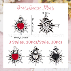 30Pcs 3 Styles Alloy Enamel Pendants&nbsp;ENAM-DC0001-77