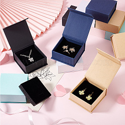 18Pcs 6 Colors Square Paper Magnetic Flip Jewelry Storage Gift Case&nbsp;CON-PH0003-02