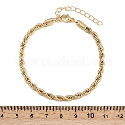 5Pcs 5 Styles Brass Chain Bracelets & Stretch Bracelets Set for Women&nbsp;BJEW-D357-03G